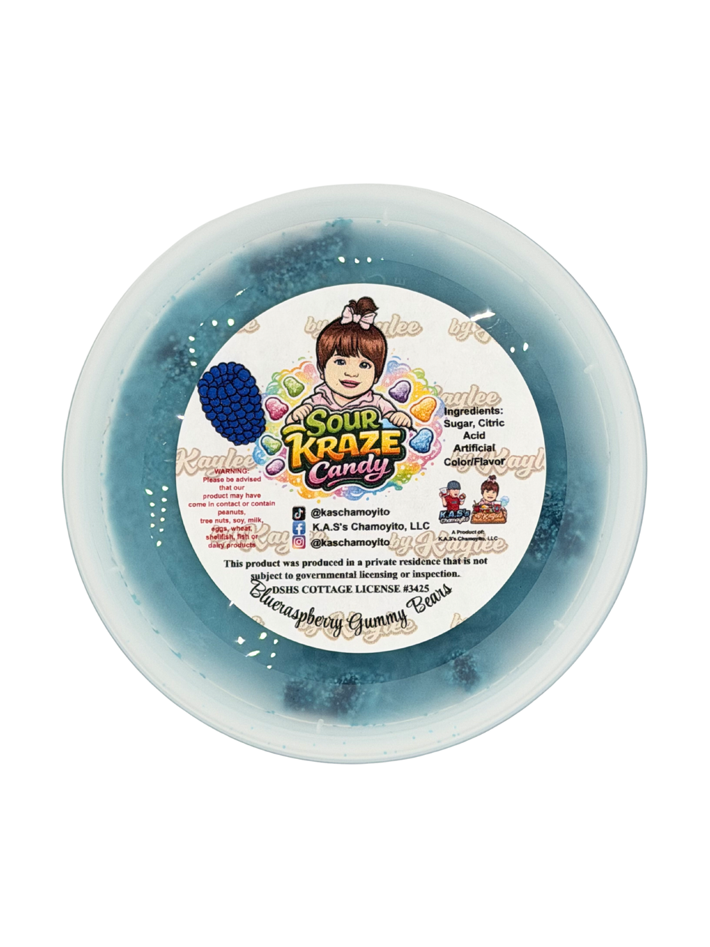 Sour Kraze Blue Raspberry Gummy Bears