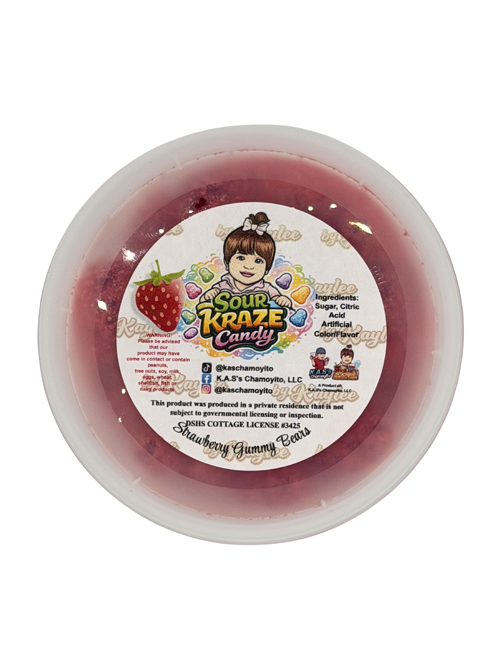 Sour Kraze Strawberry Gummy Bears